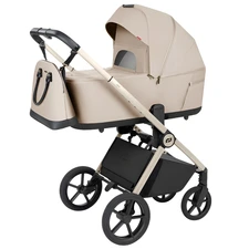 Универсальная коляска Carrello Ultra CRL-6556 Polar Beige светло-бежевая 2 в 1 люлька и блок